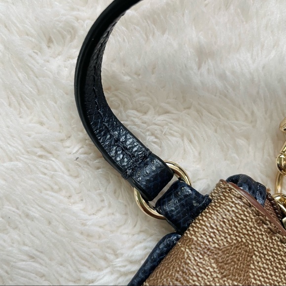 Coach Signature Wristlet with Navy Accent - Picture 7 of 8